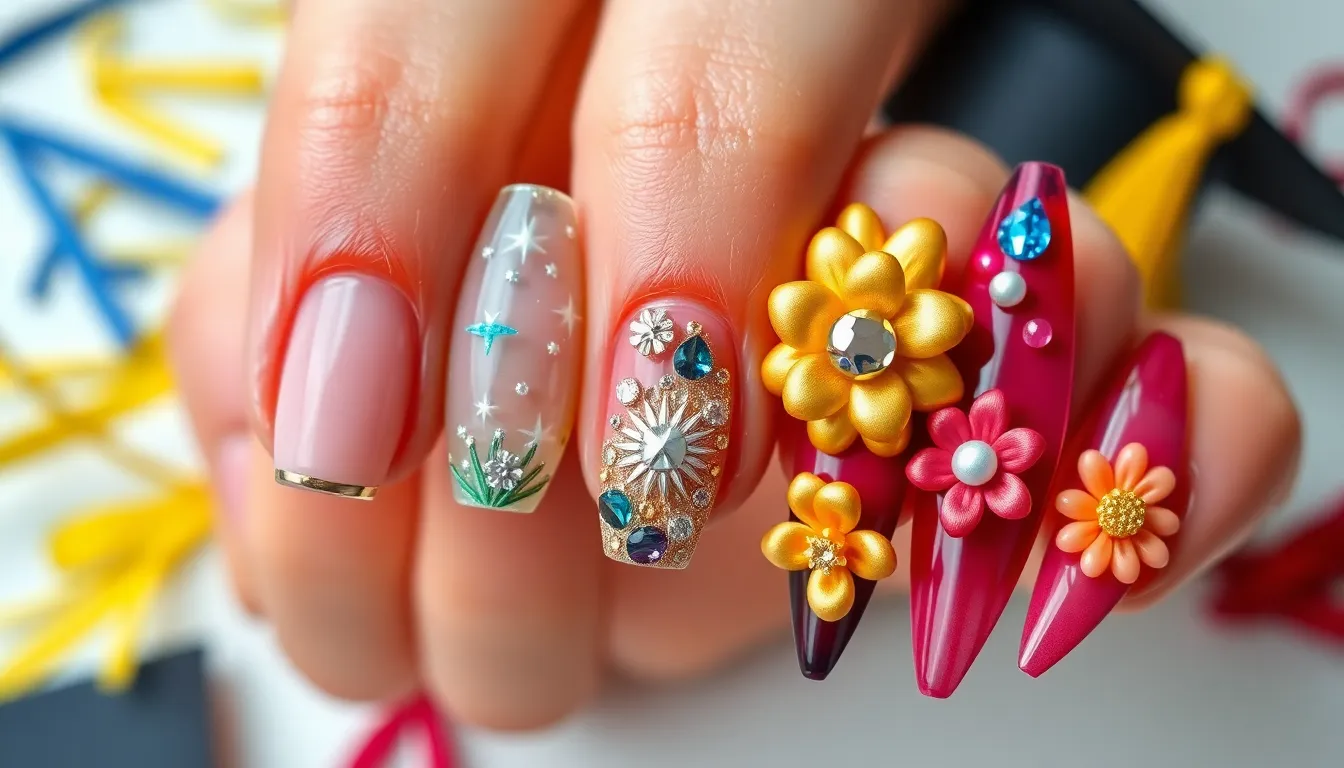 50+ Stunning Graduation Nail Ideas to Celebrate Your Big Day in Style 14 50+ Stunning Graduation Nail Ideas to Celebrate Your Big Day in Style 13