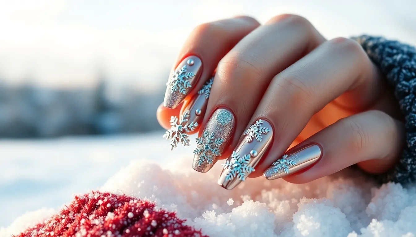 50+ Stunning Winter Nail Art Ideas to Keep Your Manicure Fresh All Season Long 14 50+ Stunning Winter Nail Art Ideas to Keep Your Manicure Fresh All Season Long 13