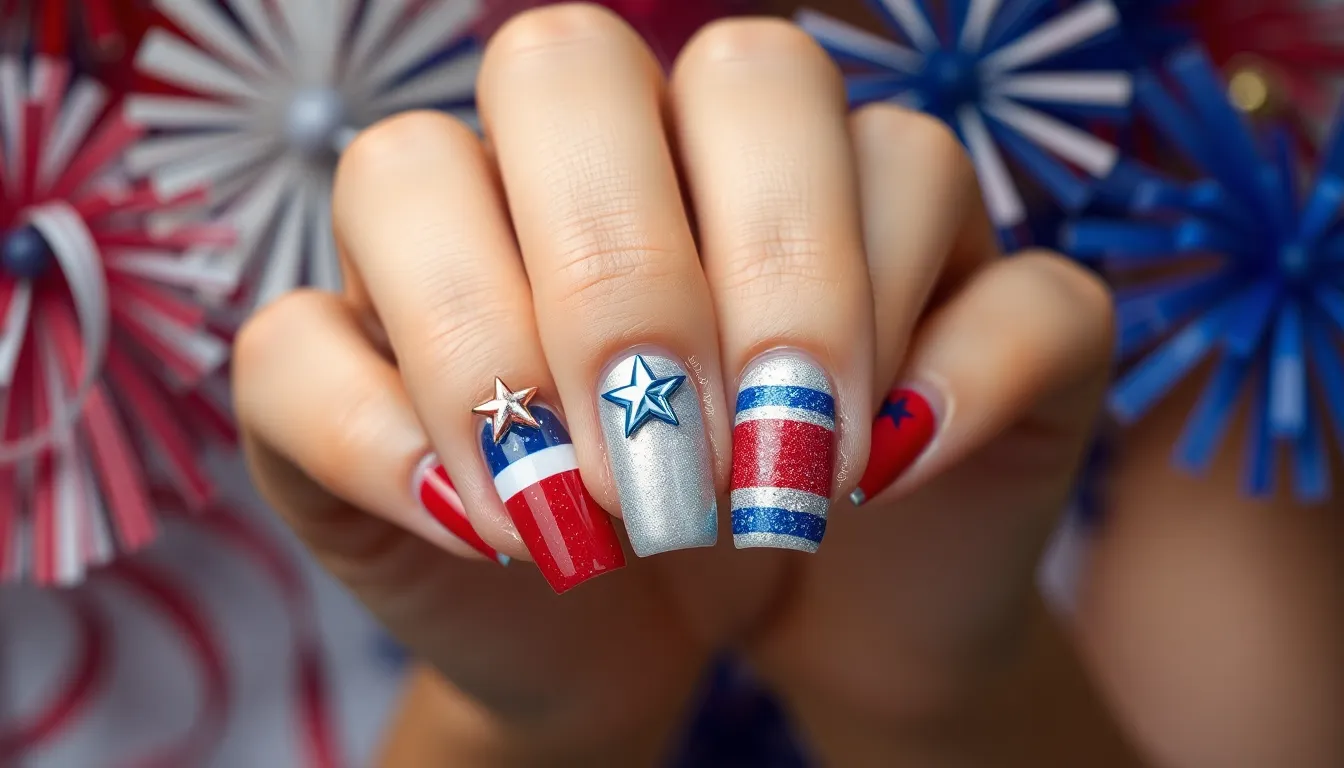 25 Stunning Fourth of July Nail Ideas That'll Make You the Star of Every BBQ 14 25 Stunning Fourth of July Nail Ideas That'll Make You the Star of Every BBQ 13