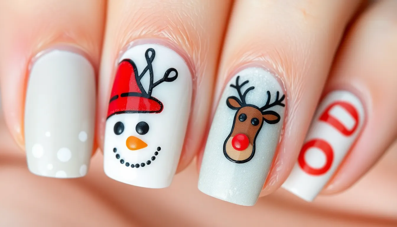 50+ Stunning Christmas Nail Polish Ideas to Make Your Holidays Sparkle 14 50+ Stunning Christmas Nail Polish Ideas to Make Your Holidays Sparkle 13