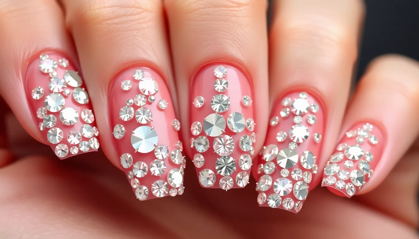 50+ Stunning Nail Rhinestones Ideas: From Subtle to Bold Designs That Sparkle 14 50+ Stunning Nail Rhinestones Ideas: From Subtle to Bold Designs That Sparkle 13