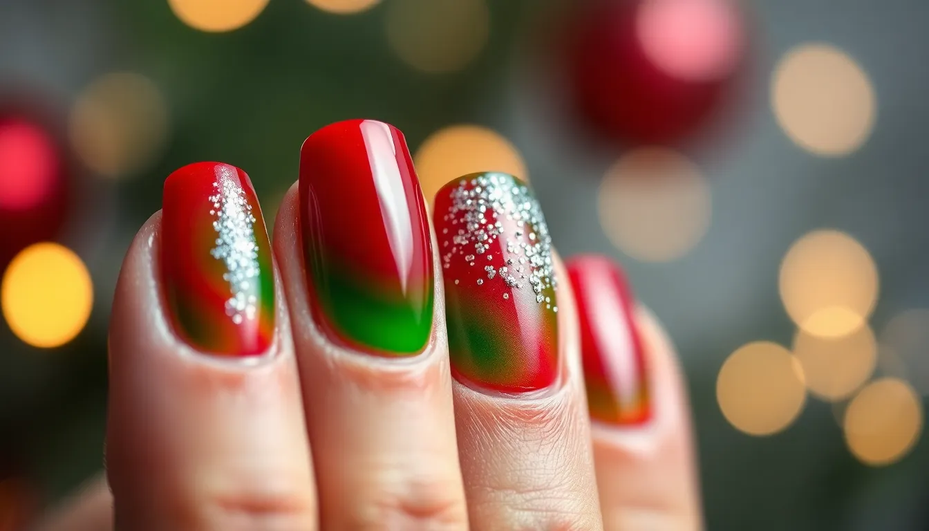 50+ Stunning Red and Green Christmas Nails Ideas That'll Make You Holiday-Ready 14 50+ Stunning Red and Green Christmas Nails Ideas That'll Make You Holiday-Ready 13