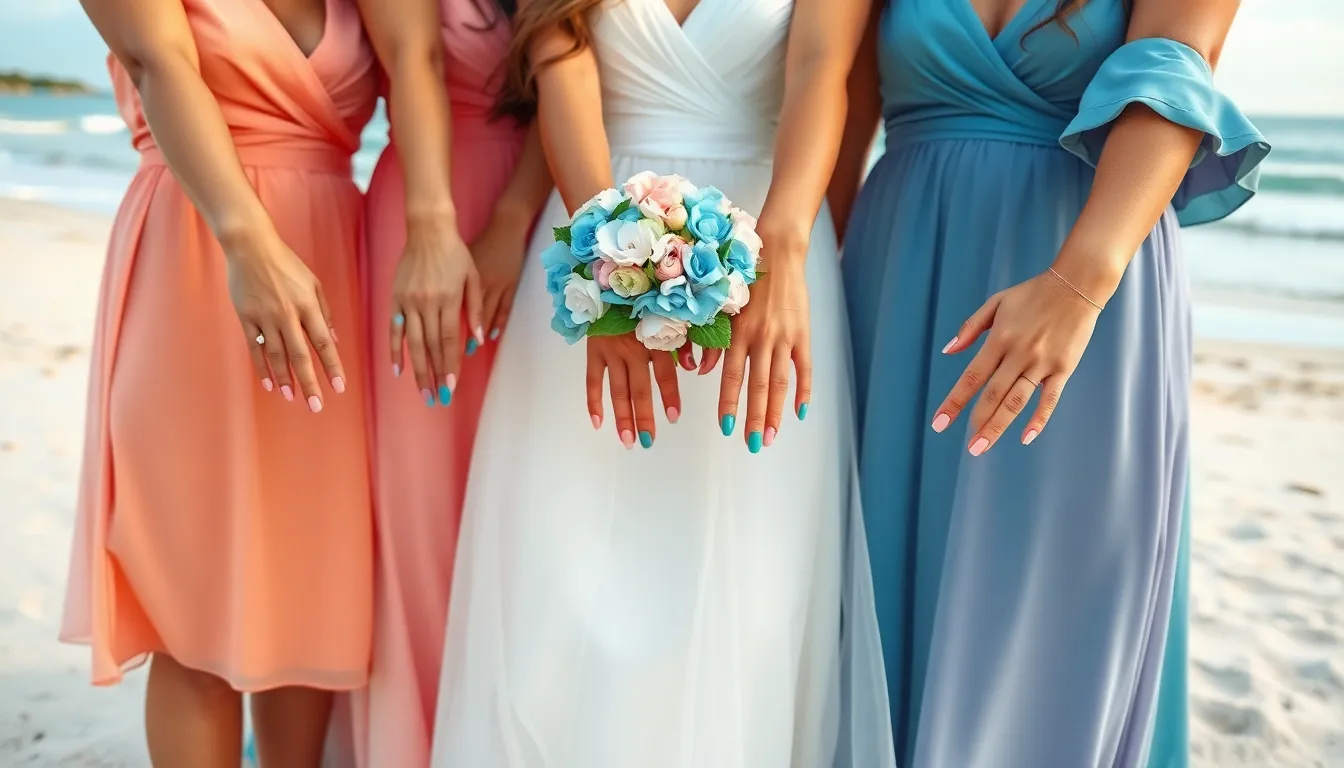 50+ Stunning Bridesmaid Nail Ideas for Every Wedding Theme & Budget 16 50+ Stunning Bridesmaid Nail Ideas for Every Wedding Theme & Budget 15
