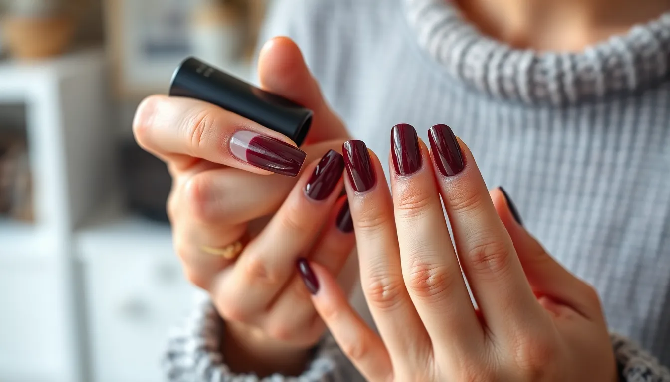 25 Stunning Burgundy Nail Ideas That'll Make You Ditch Your Go-To Polish 16 25 Stunning Burgundy Nail Ideas That'll Make You Ditch Your Go-To Polish 15