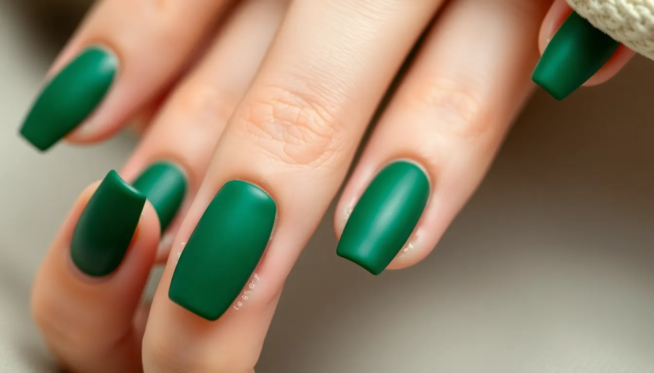 25 Stunning Emerald Green Nail Ideas That'll Make You Ditch Your Go-To Polish 15