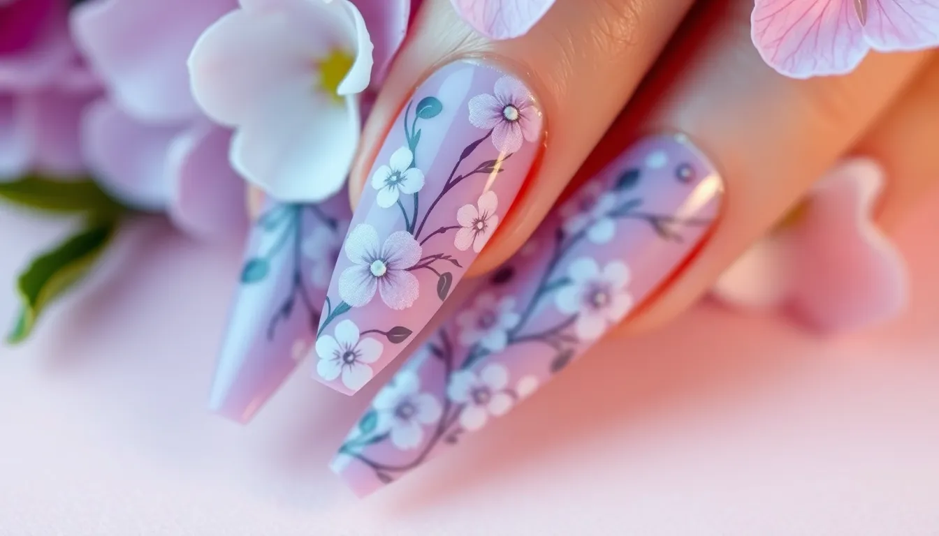 35 Stunning Lavender Nail Ideas That Will Make You Ditch Your Go-To Polish 16 35 Stunning Lavender Nail Ideas That Will Make You Ditch Your Go-To Polish 15