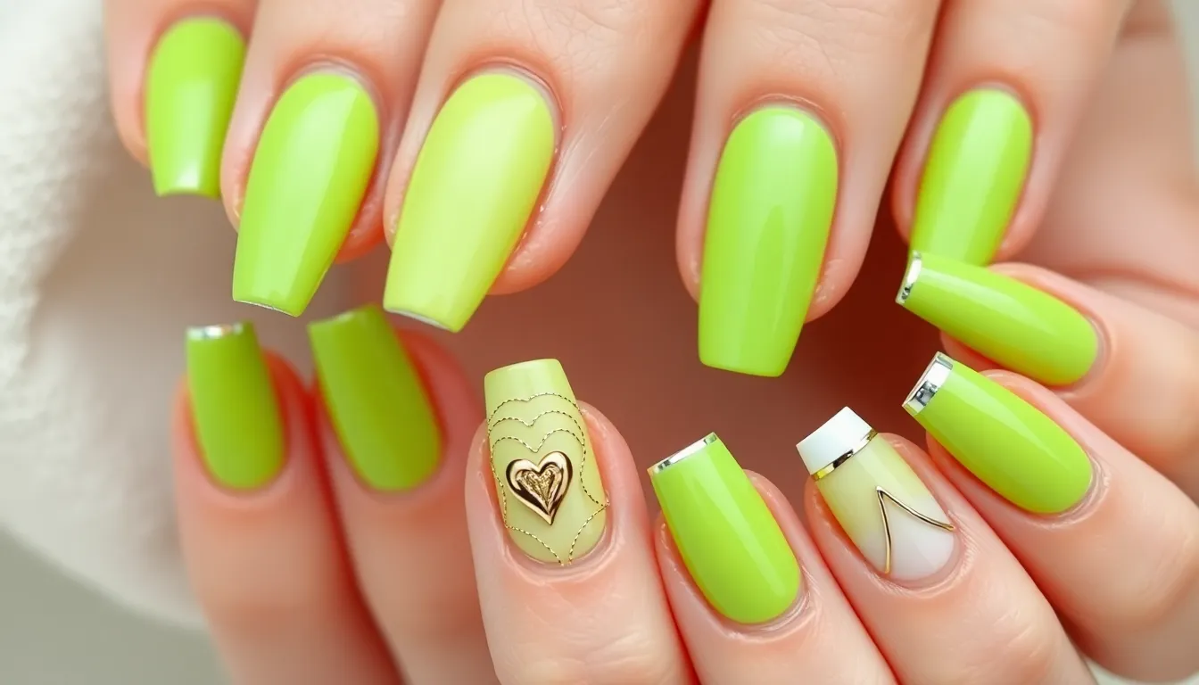 30+ Stunning Lime Green Nail Ideas to Brighten Your Manicure Game 16 30+ Stunning Lime Green Nail Ideas to Brighten Your Manicure Game 15