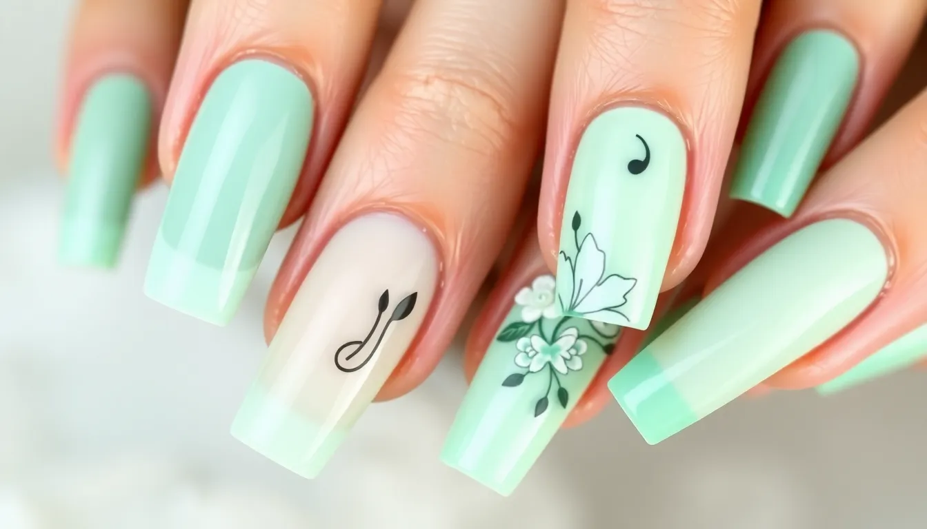 50+ Stunning Mint Green Nail Ideas That'll Make You Ditch Your Go-To Polish 16 50+ Stunning Mint Green Nail Ideas That'll Make You Ditch Your Go-To Polish 15