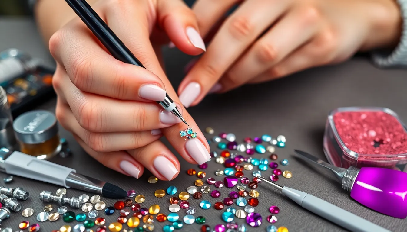 50+ Stunning Nail Gem Ideas to Transform Your Manicure (DIY & Pro Tips Included) 16 50+ Stunning Nail Gem Ideas to Transform Your Manicure (DIY & Pro Tips Included) 15