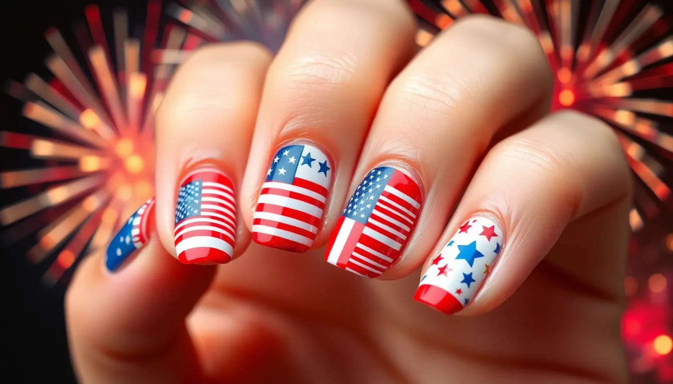 25 Stunning Fourth of July Nail Ideas That'll Make You the Star of Every BBQ 16 25 Stunning Fourth of July Nail Ideas That'll Make You the Star of Every BBQ 15