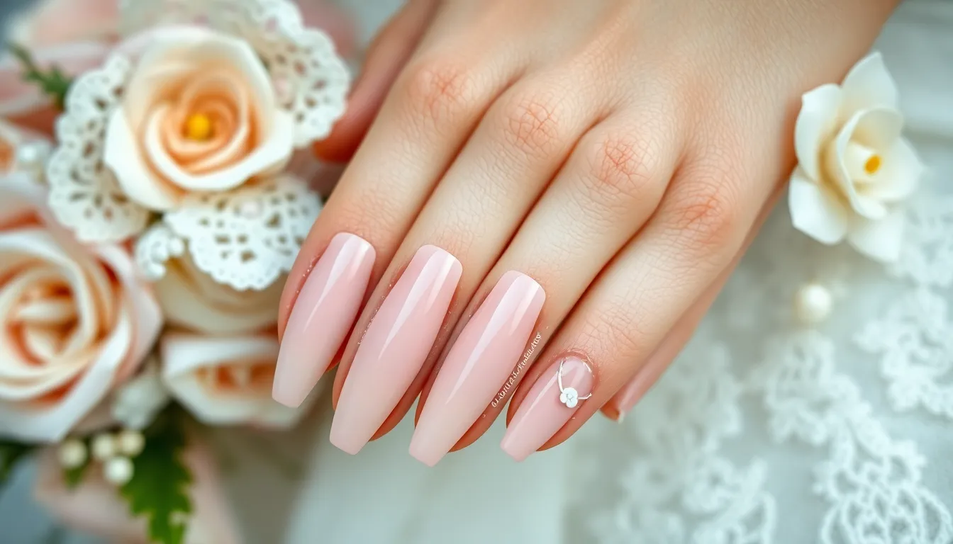 25 Stunning Wedding Nail Ideas That'll Make Your Ring Sparkle Even Brighter 16 25 Stunning Wedding Nail Ideas That'll Make Your Ring Sparkle Even Brighter 15