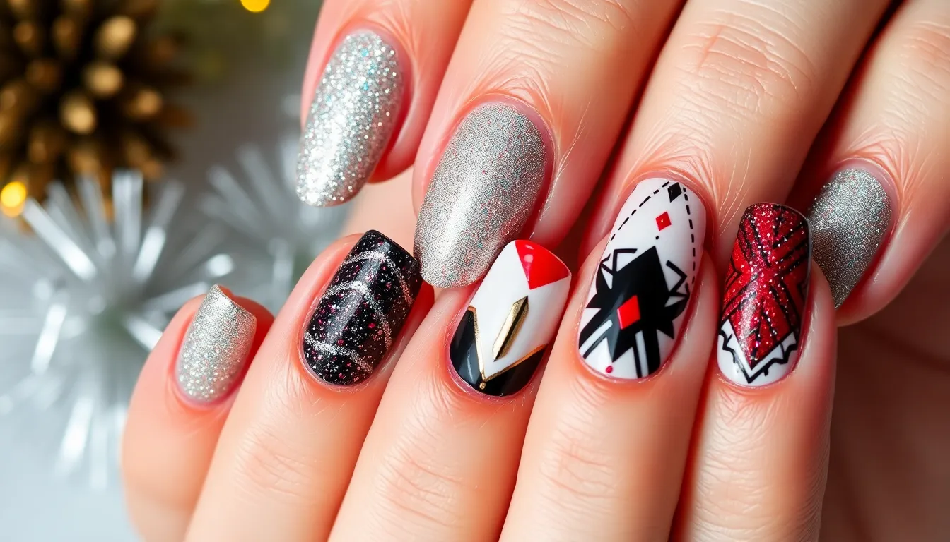 50+ Stunning New Years Nail Ideas to Sparkle Into 2025 16 50+ Stunning New Years Nail Ideas to Sparkle Into 2025 15