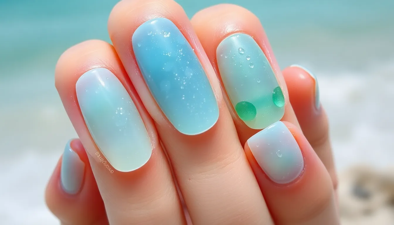 25 Stunning Ocean Nail Ideas: From Mermaid Scales to Deep Sea Blues 16 25 Stunning Ocean Nail Ideas: From Mermaid Scales to Deep Sea Blues 15