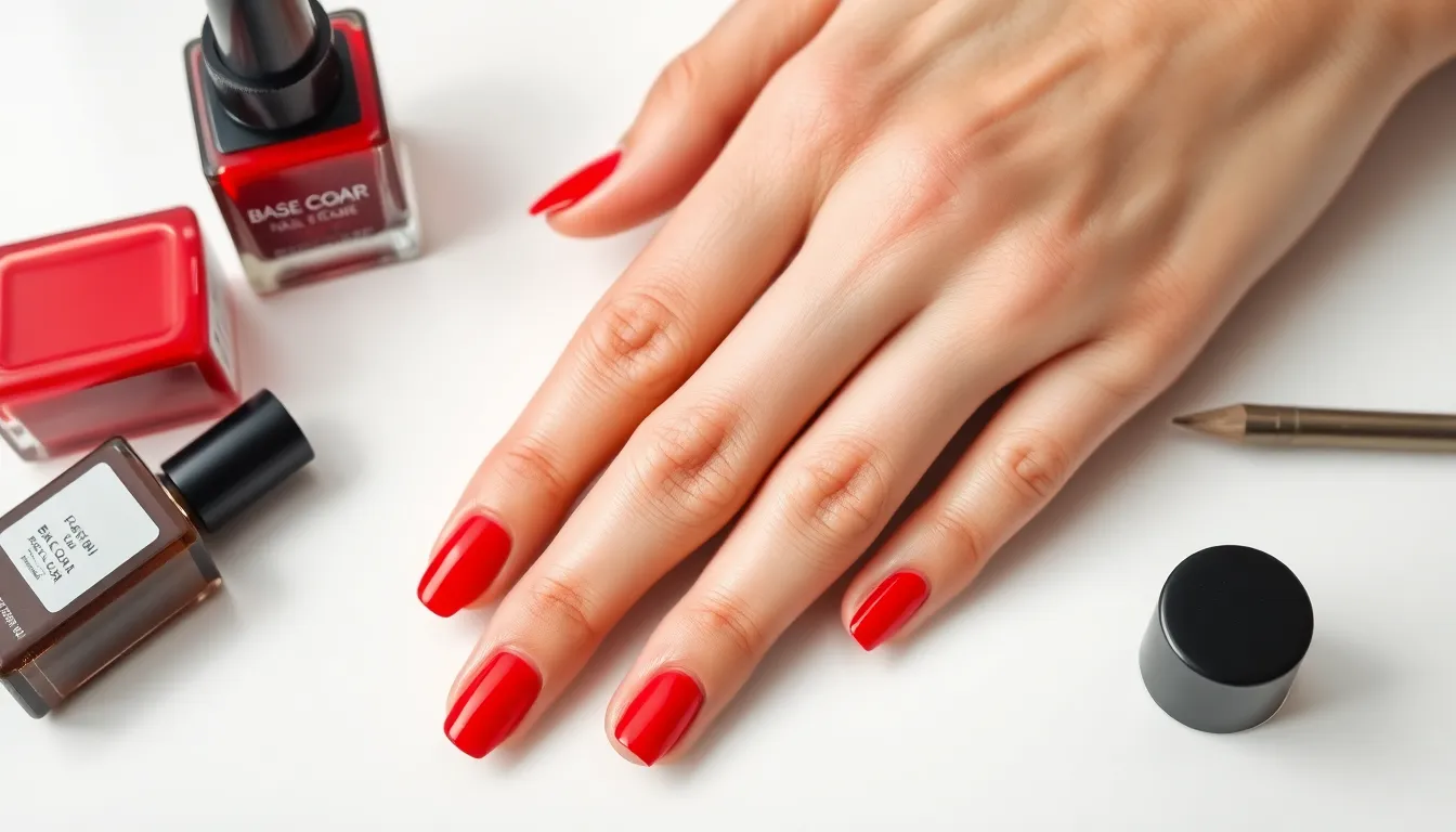 30 Stunning Short Red Nail Ideas That'll Make You Ditch Long Nails Forever 16 30 Stunning Short Red Nail Ideas That'll Make You Ditch Long Nails Forever 15