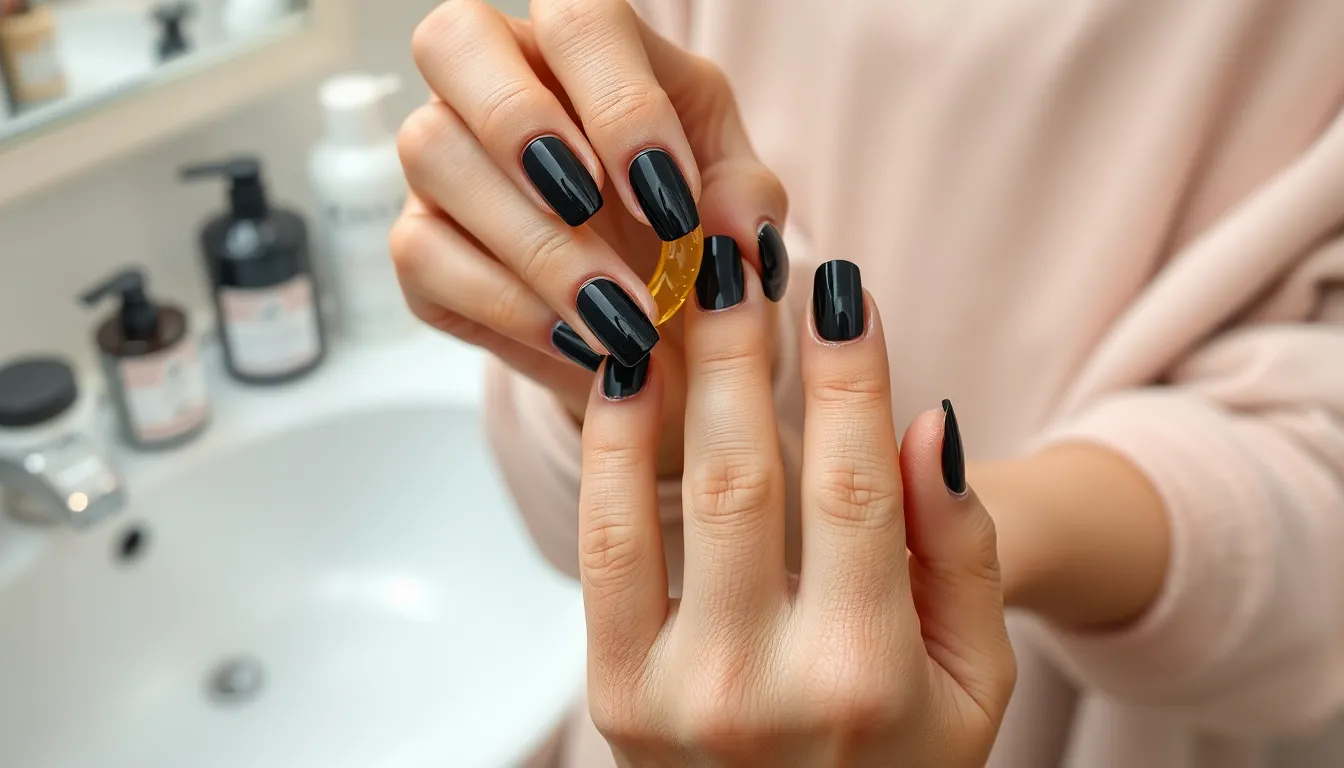 50+ Stunning Black Acrylic Nail Ideas That'll Make You Ditch Every Other Color 18 50+ Stunning Black Acrylic Nail Ideas That'll Make You Ditch Every Other Color 17