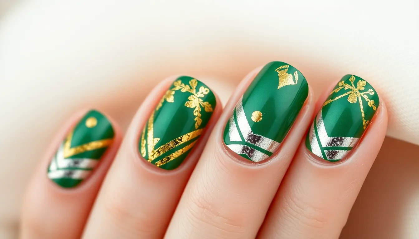 25 Stunning Emerald Green Nail Ideas That'll Make You Ditch Your Go-To Polish 17