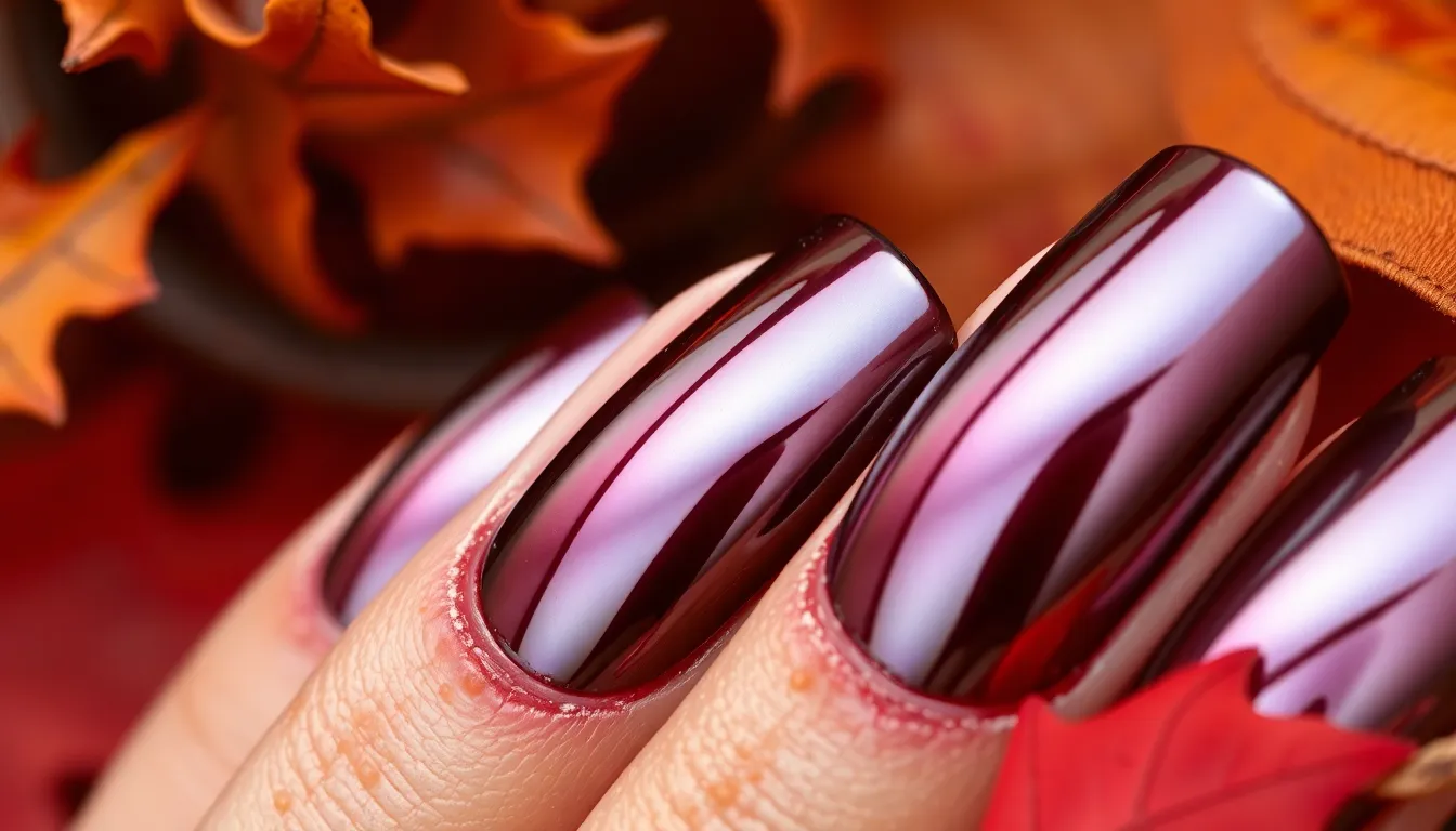 Fall Chrome Nails: 15 Stunning Designs & DIY Tips for Perfect Autumn Manicures 18 Fall Chrome Nails: 15 Stunning Designs & DIY Tips for Perfect Autumn Manicures 17