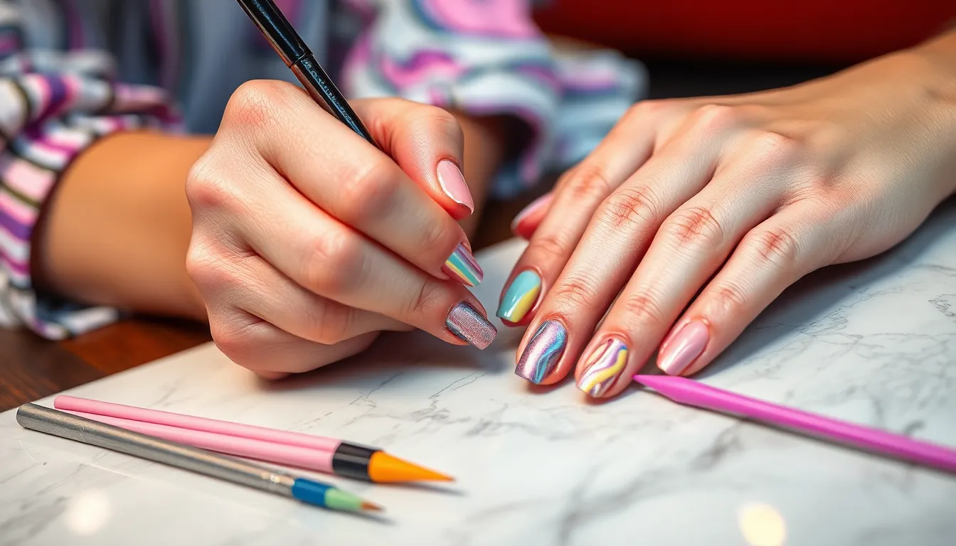 25 Stunning Marble Nail Ideas You Can DIY at Home (Step-by-Step Guide) 18 25 Stunning Marble Nail Ideas You Can DIY at Home (Step-by-Step Guide) 17