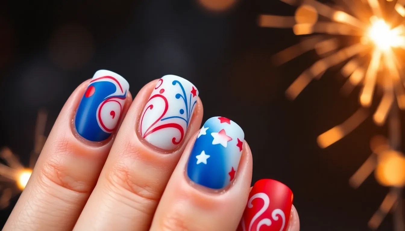 25 Stunning Fourth of July Nail Ideas That'll Make You the Star of Every BBQ 18 25 Stunning Fourth of July Nail Ideas That'll Make You the Star of Every BBQ 17
