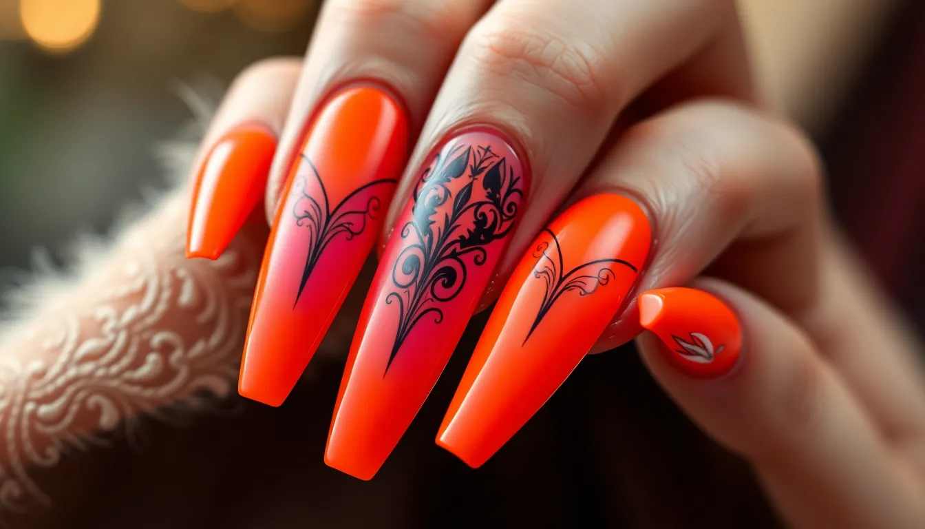 40+ Stunning Orange Nail Ideas: From Classic to Bold Designs for Every Occasion 18 40+ Stunning Orange Nail Ideas: From Classic to Bold Designs for Every Occasion 17