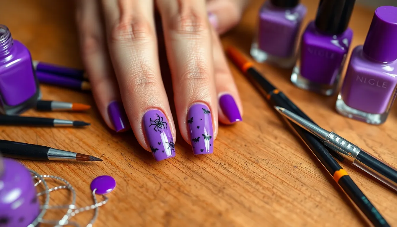 50+ Purple Halloween Nails Ideas That'll Make You Spook-tacular This Season 18 50+ Purple Halloween Nails Ideas That'll Make You Spook-tacular This Season 17