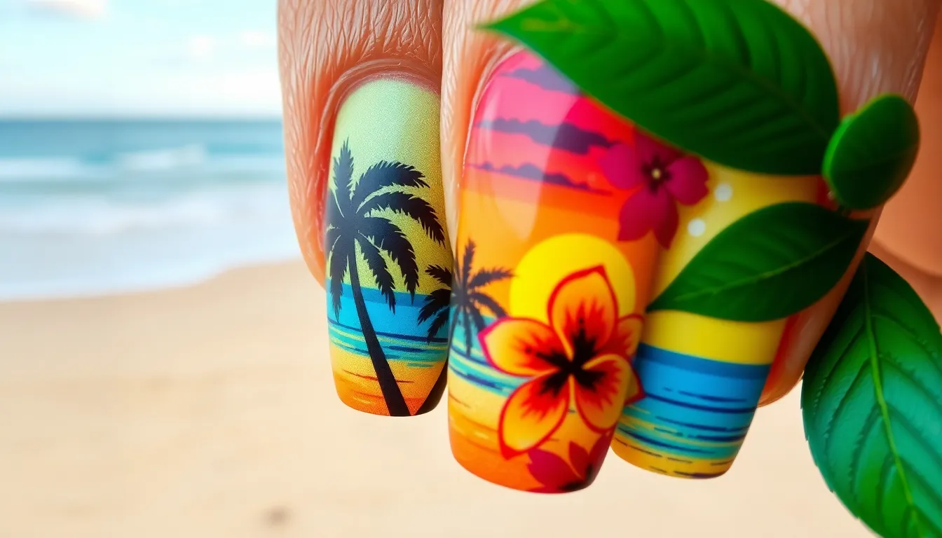 50+ Stunning Beach Nail Ideas to Perfect Your Summer Coastal Vibe 2 50+ Stunning Beach Nail Ideas to Perfect Your Summer Coastal Vibe 1
