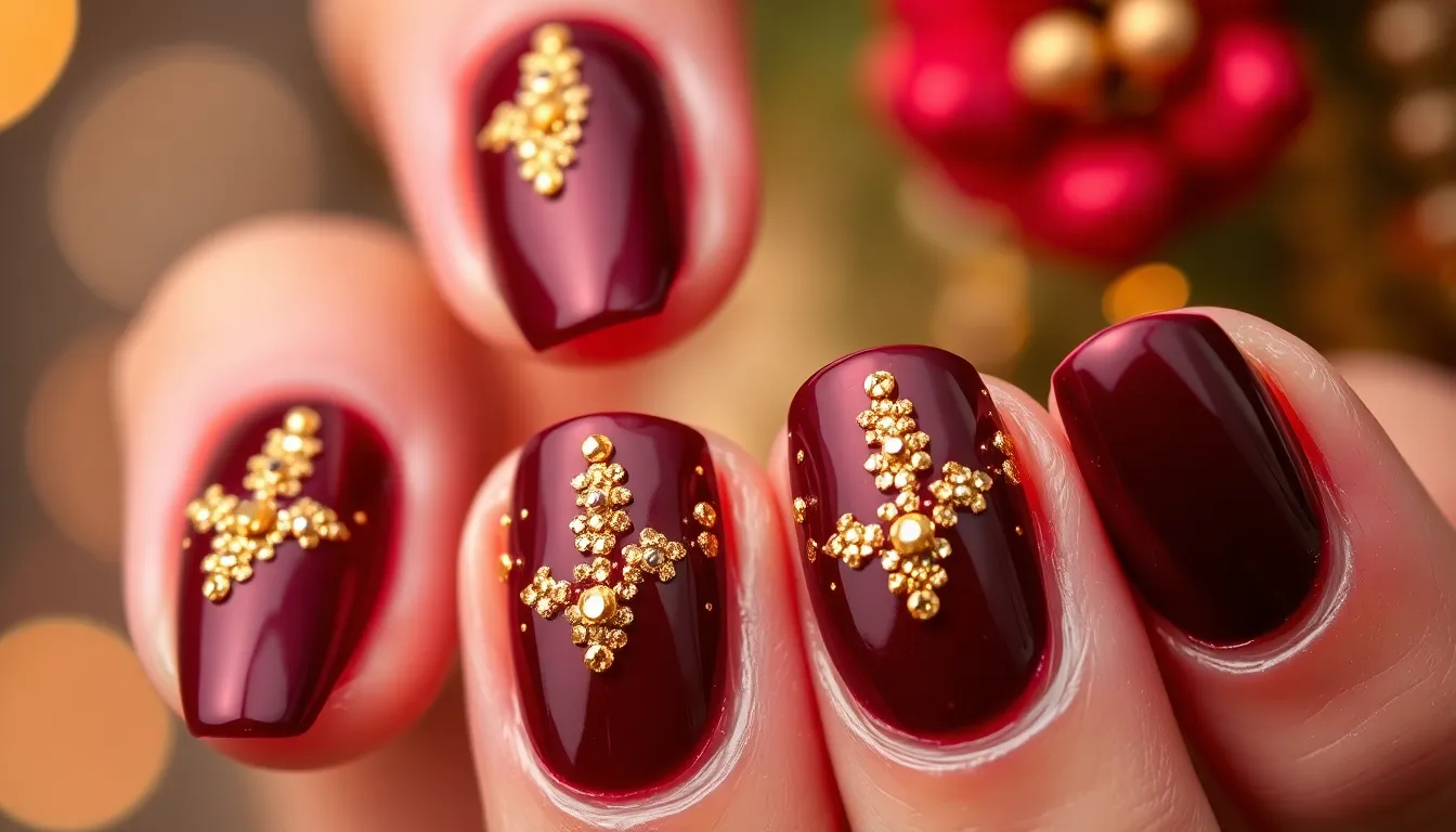 50+ Stunning Dark Red Nail Ideas That'll Make You Ditch Your Go-To Color 2 50+ Stunning Dark Red Nail Ideas That'll Make You Ditch Your Go-To Color 1
