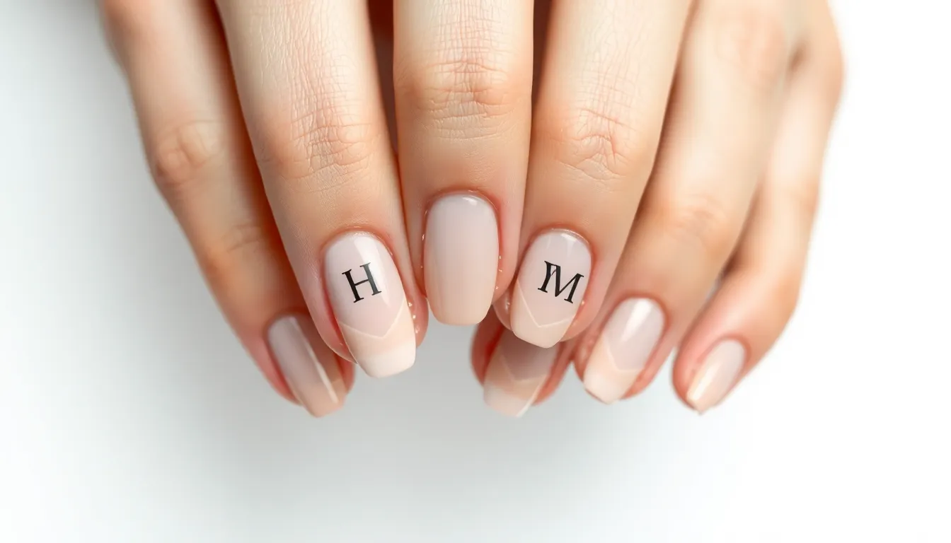 50+ Stunning Initial Nail Ideas to Personalize Your Perfect Manicure 2 50+ Stunning Initial Nail Ideas to Personalize Your Perfect Manicure 1