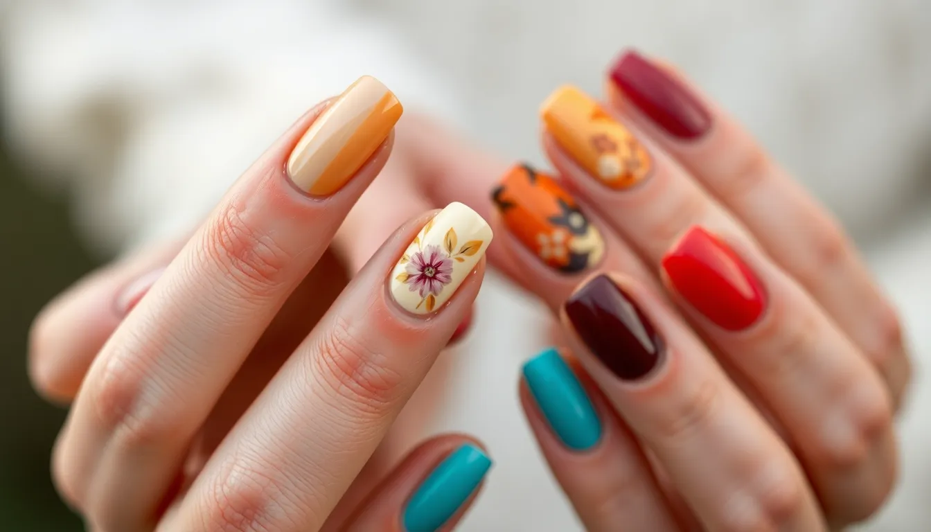 50+ Stunning Multi Color Nail Ideas That'll Make You Ditch Single Shades Forever 2 50+ Stunning Multi Color Nail Ideas That'll Make You Ditch Single Shades Forever 1