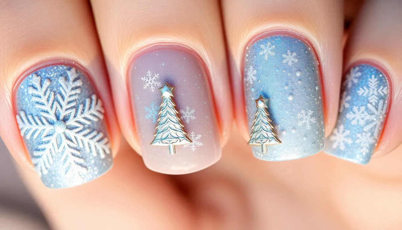 25 Stunning Christmas Nail Design Ideas to Make Your Holidays Sparkle 2 25 Stunning Christmas Nail Design Ideas to Make Your Holidays Sparkle 1