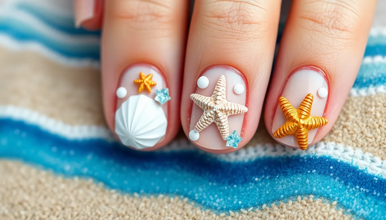 25 Stunning Ocean Nail Ideas: From Mermaid Scales to Deep Sea Blues 2 25 Stunning Ocean Nail Ideas: From Mermaid Scales to Deep Sea Blues 1