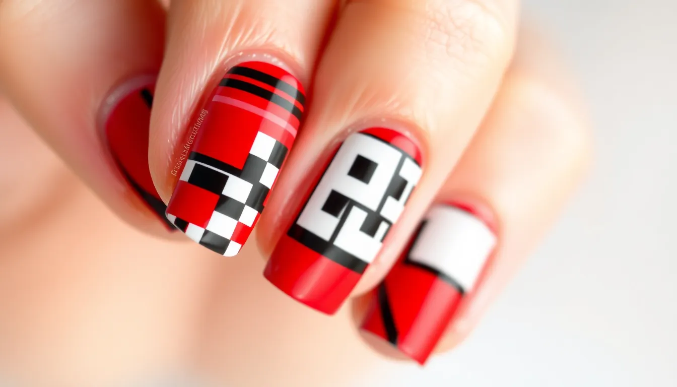 50+ Stunning Red and Black Nail Ideas That'll Make You Feel Like a Total Boss 2 50+ Stunning Red and Black Nail Ideas That'll Make You Feel Like a Total Boss 1