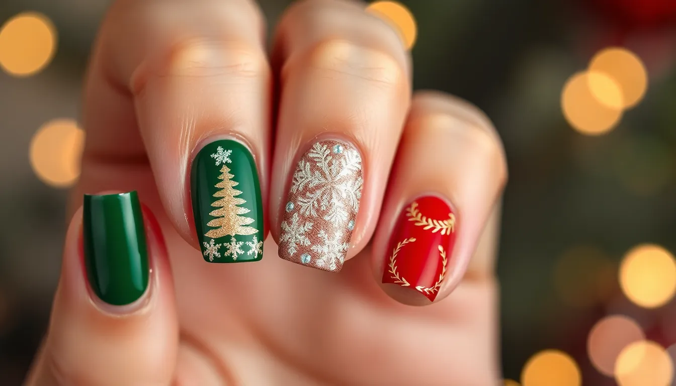 50+ Stunning Red and Green Christmas Nails Ideas That'll Make You Holiday-Ready 2 50+ Stunning Red and Green Christmas Nails Ideas That'll Make You Holiday-Ready 1