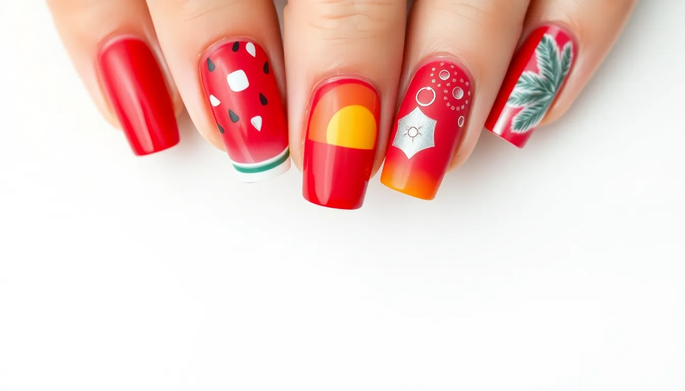 50+ Stunning Red Summer Nails Ideas That'll Make You Feel Unstoppable 2 50+ Stunning Red Summer Nails Ideas That'll Make You Feel Unstoppable 1