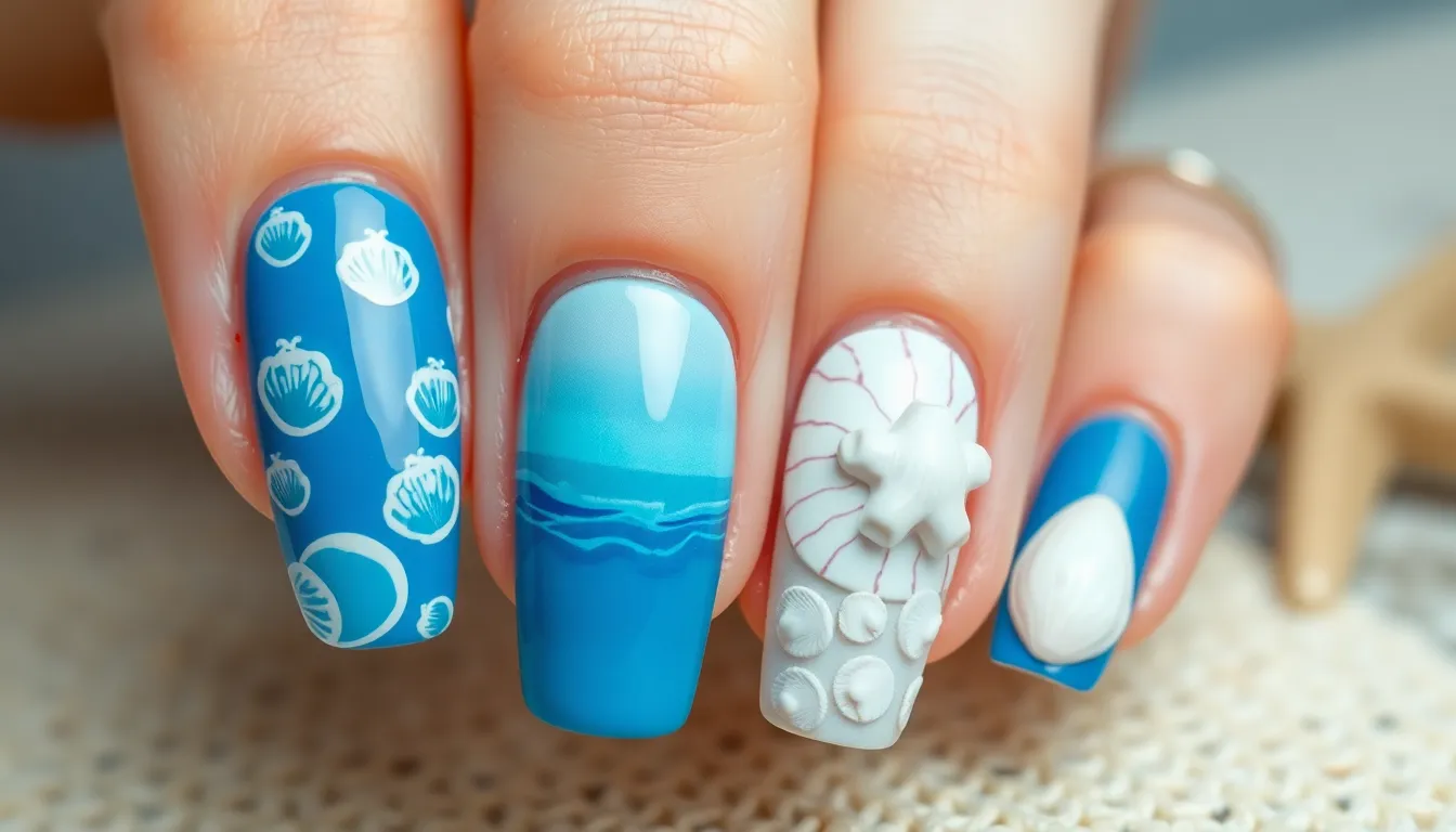15 Stunning Seashell Nail Art Designs You Can Master at Home (Step-by-Step Guide) 2 15 Stunning Seashell Nail Art Designs You Can Master at Home (Step-by-Step Guide) 1