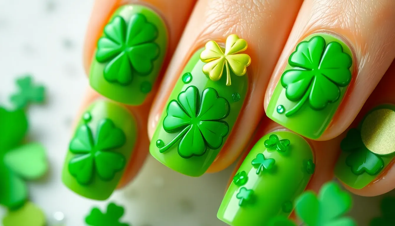 25+ Lucky St Patricks Day Nail Ideas to Make You Feel Festive This March 2 25+ Lucky St Patricks Day Nail Ideas to Make You Feel Festive This March 1